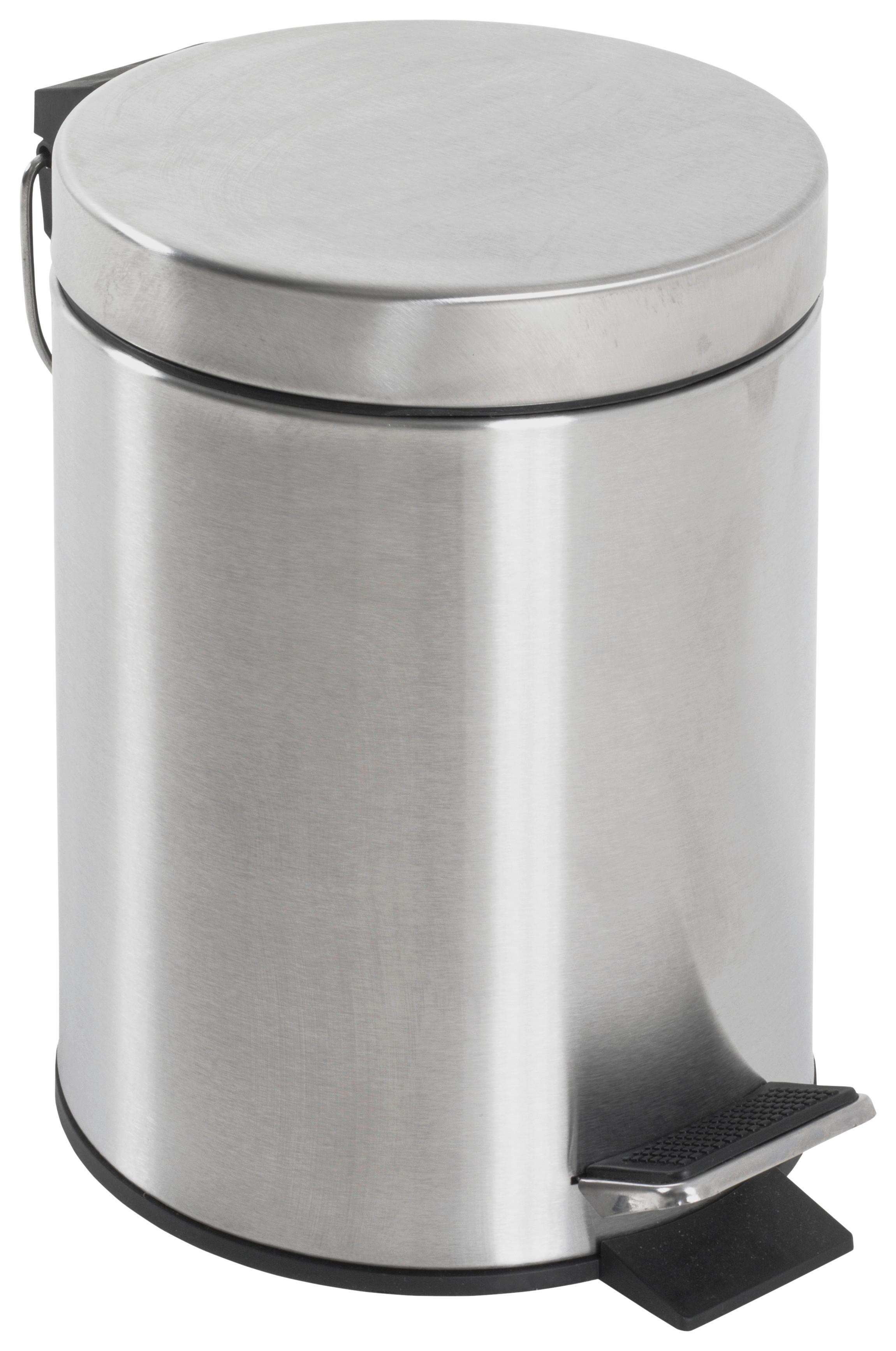 Coș de gunoi pentru cosmetice Kosmo - culoare inox/negru, Konventionell, plastic/metal (17/24cm)