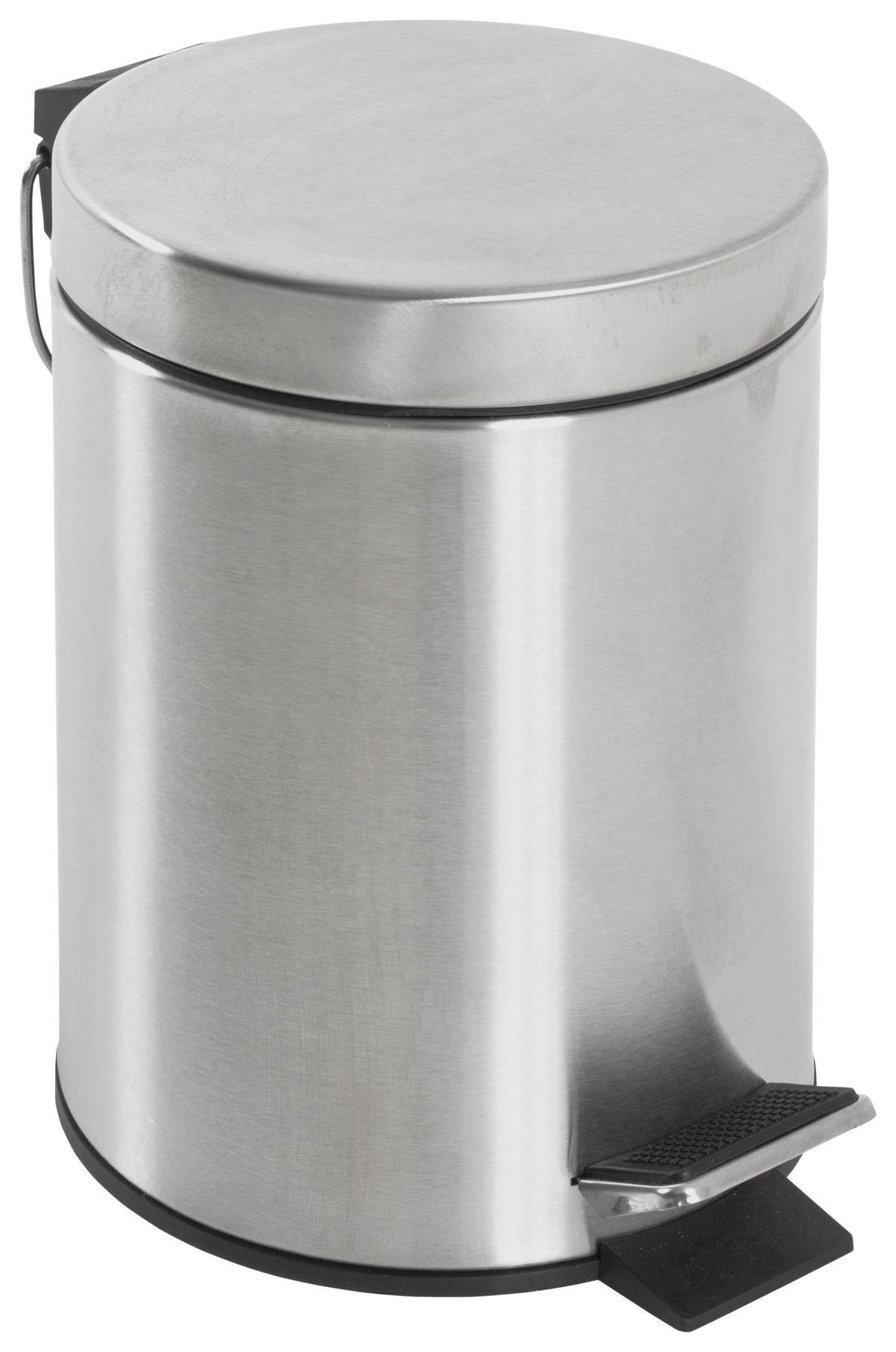 Coș de gunoi pentru cosmetice Kosmo - culoare inox/negru, Konventionell, plastic/metal (17/24cm)