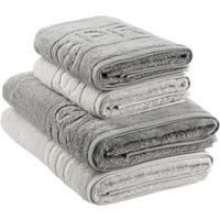 ZESTAW RĘCZNIKÓW FROTTE SET SOFT CLOUD - antracytowy/jasnoszary, Basics, tkanina (50x100/67x140cm) - Esprit