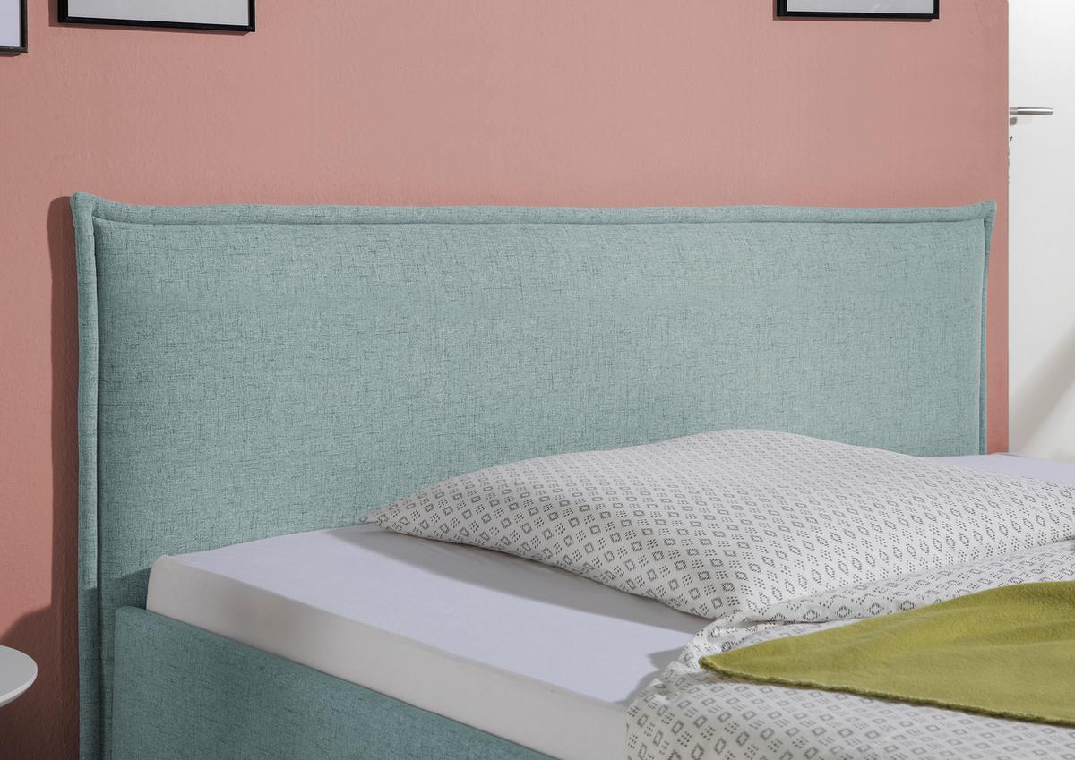 Polsterbett Roswell Petrol ca. 100x200 cm - Petrol/Schwarz, MODERN, Holz/Textil (100/200cm) - Livetastic