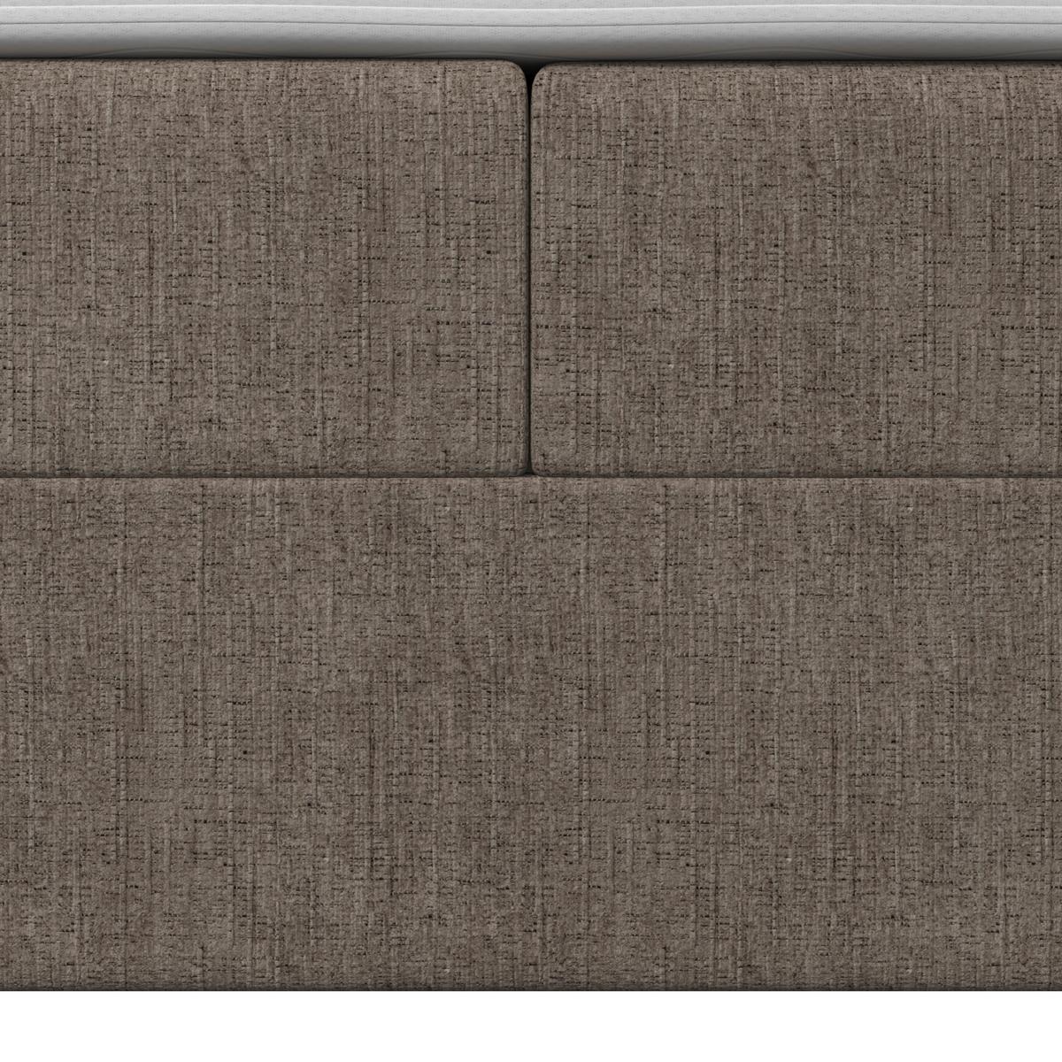 Boxbett Monza ca. 160x200 cm Braun inkl. Topper - Eichefarben/Braun, Modern, Holz/Textil (160/200cm) - Bessagi Home