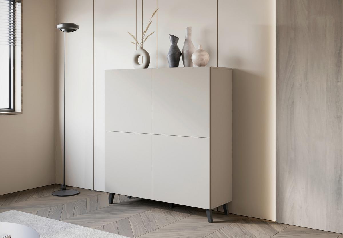 HIGHBOARD HIGHBOARD PHUKET 120 - Kaschmir/Beige, Design, Holzwerkstoff/Kunststoff (120/128/39cm) - Livetastic