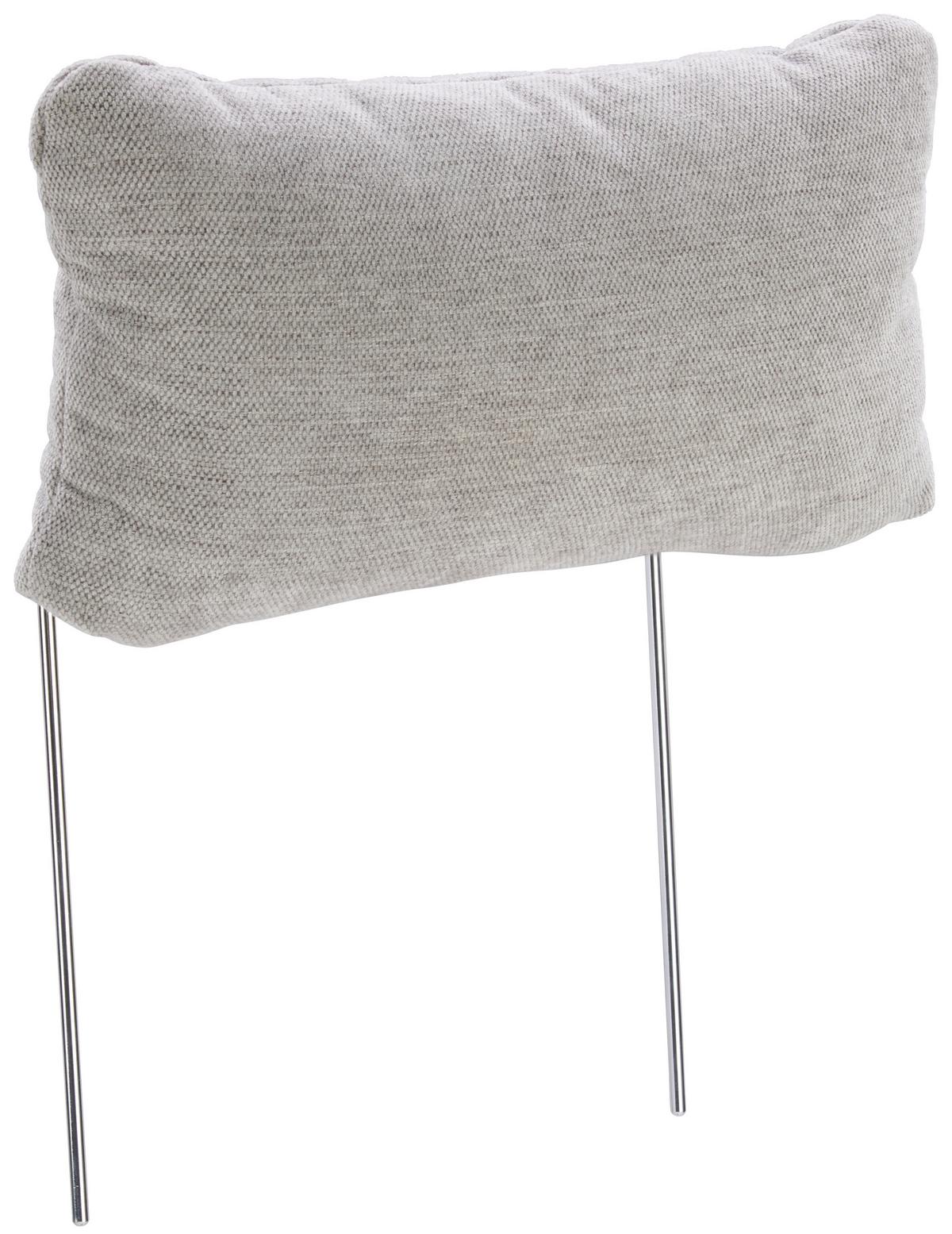ZAGŁÓWEK REGA - szary, Modern, metal/tkanina (49/12/26cm) - Carryhome