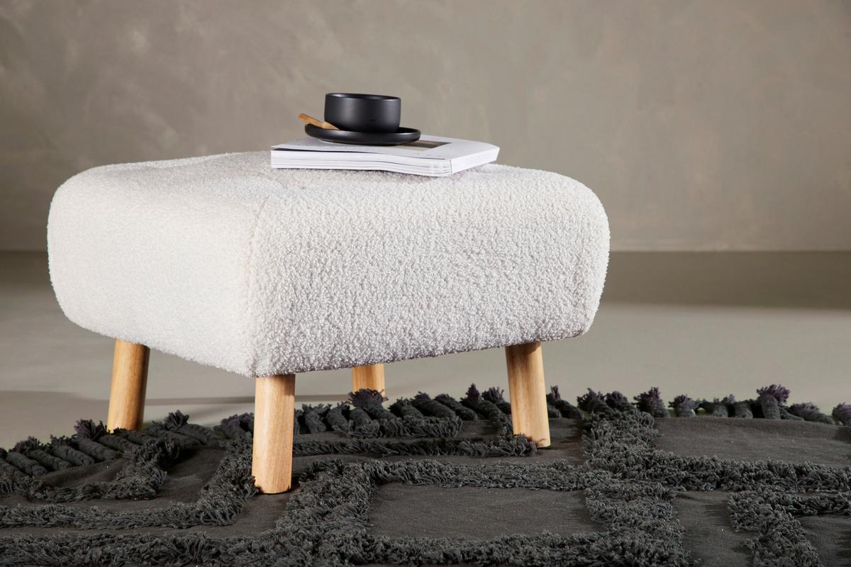 Hocker Salina SALINA - Weiß, Design, Holz/Kunststoff (60/28/60cm) - Livetastic