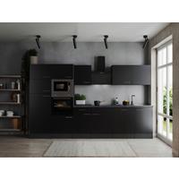 Kuhinjski Blok Z Aparati Oliver, 340cm - srebrne barve/črna, Design, kovina/leseni material (340cm) - Respekta