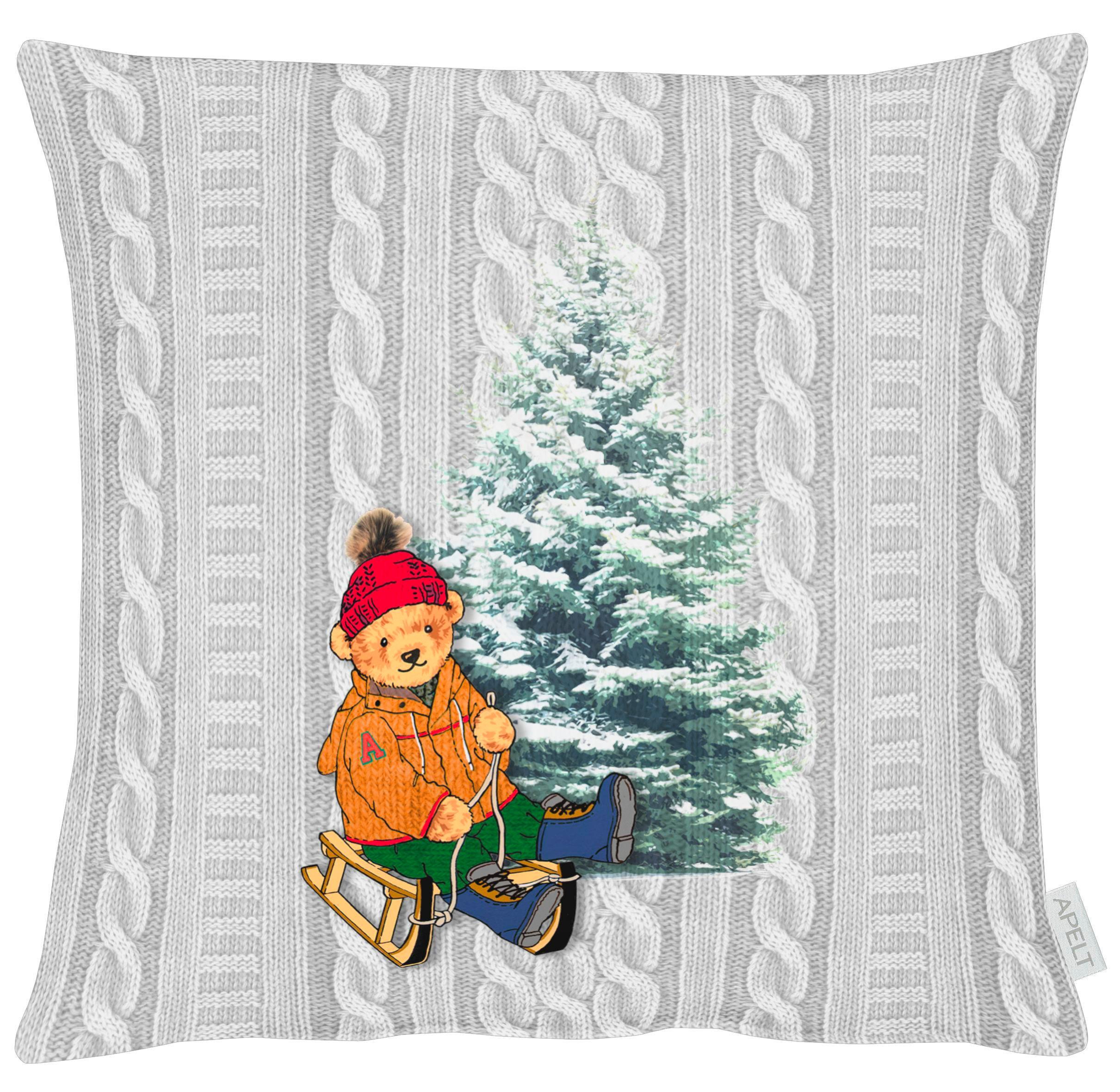 POSZEWKA NA PODUSZKĘ 4695 - szary, Basics, tkanina (46/46cm) - X-Mas