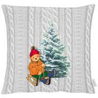 POSZEWKA NA PODUSZKĘ 4695 - szary, Basics, tkanina (46/46cm) - X-Mas