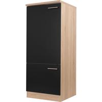 Omara Za Vgradno Napravo Merle, Barva Hrasta, Črna - srebrne barve/črna, Basics, kovina/leseni material (60/144,8/60cm) - Respekta