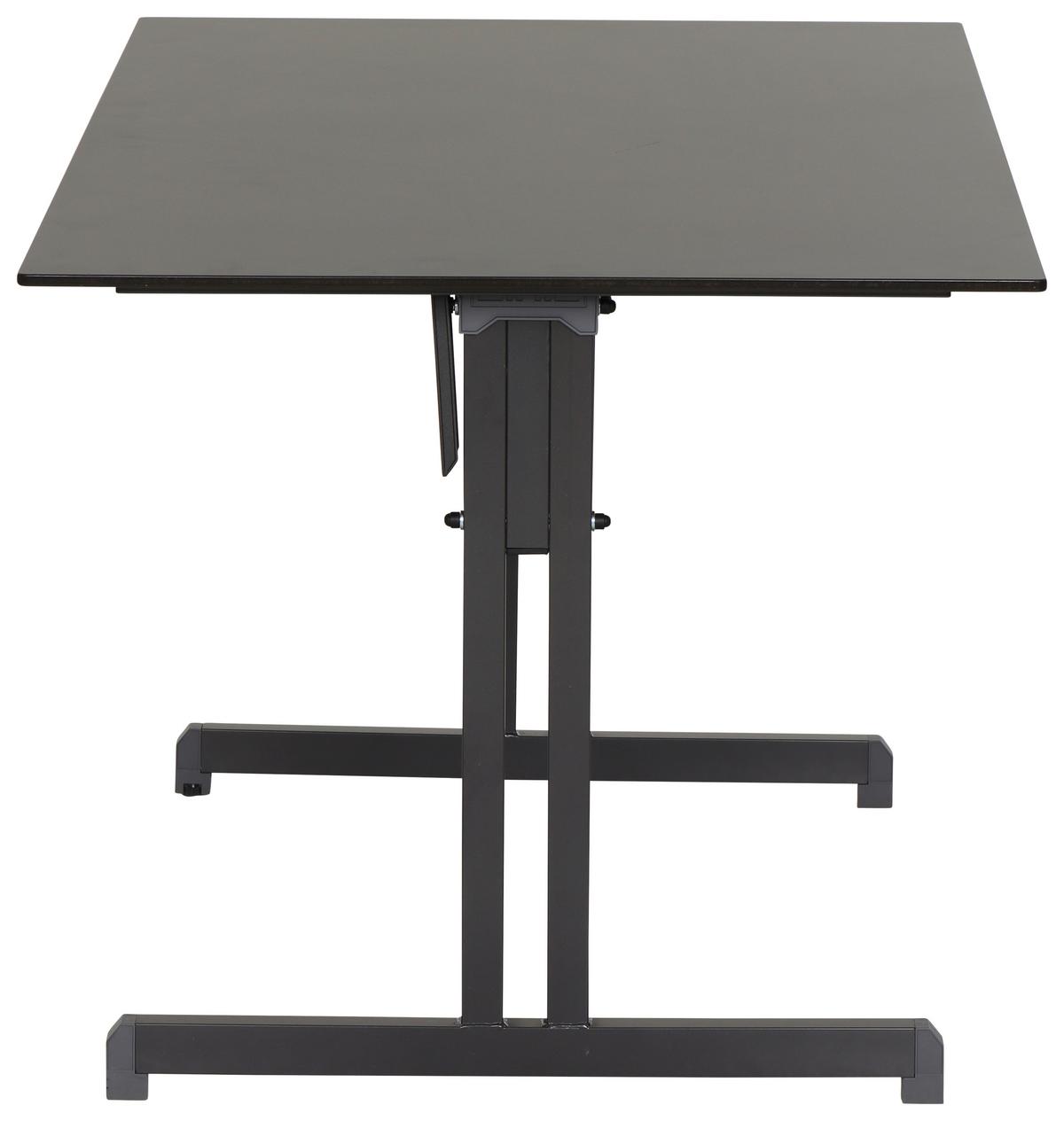 Gartentisch Anthrazit klappbar ca. 120x80x71cm - Anthrazit, MODERN, Holzwerkstoff/Metall (120/80/71cm) - Gardenson