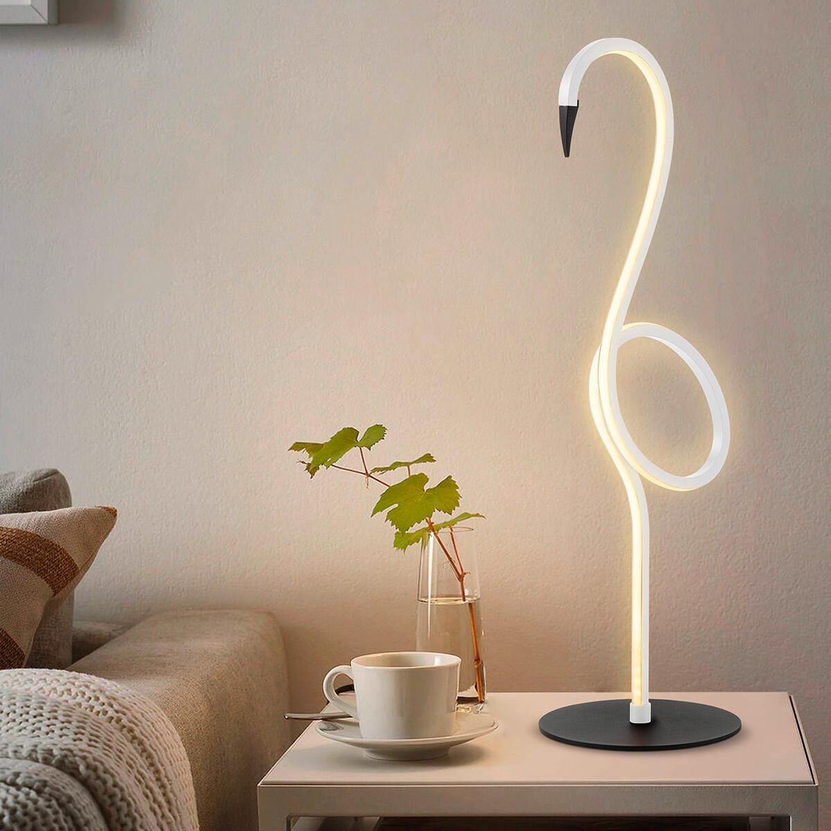 Led Stolna Svjetiljka Flamingo - bijela, Trend, metal/plastika (15/50cm) - Elstead Lighting