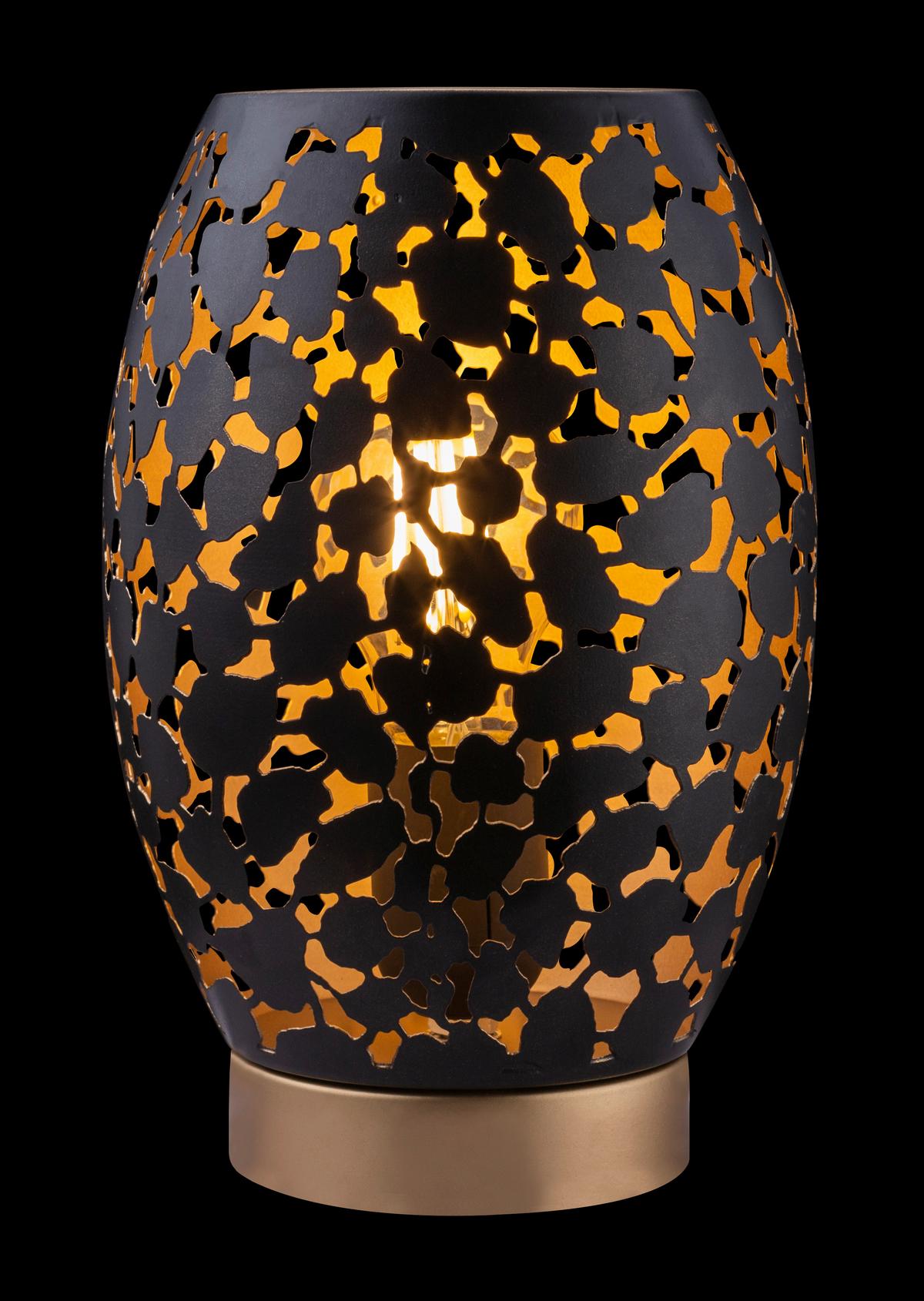 Stehleuchte Narri max. 40 Watt - Goldfarben/Schwarz, MODERN, Metall (15/23cm)
