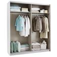 Schwebetürenschrank Weiß/Spiegel - KONVENTIONELL, Holzwerkstoff/Metall (181/210/61cm) - Livetastic Schwebetürenschrank Weiß/Spiegel - KONVENTIONELL, Holzwerkstoff/Metall (181/210/61cm) - Livetastic