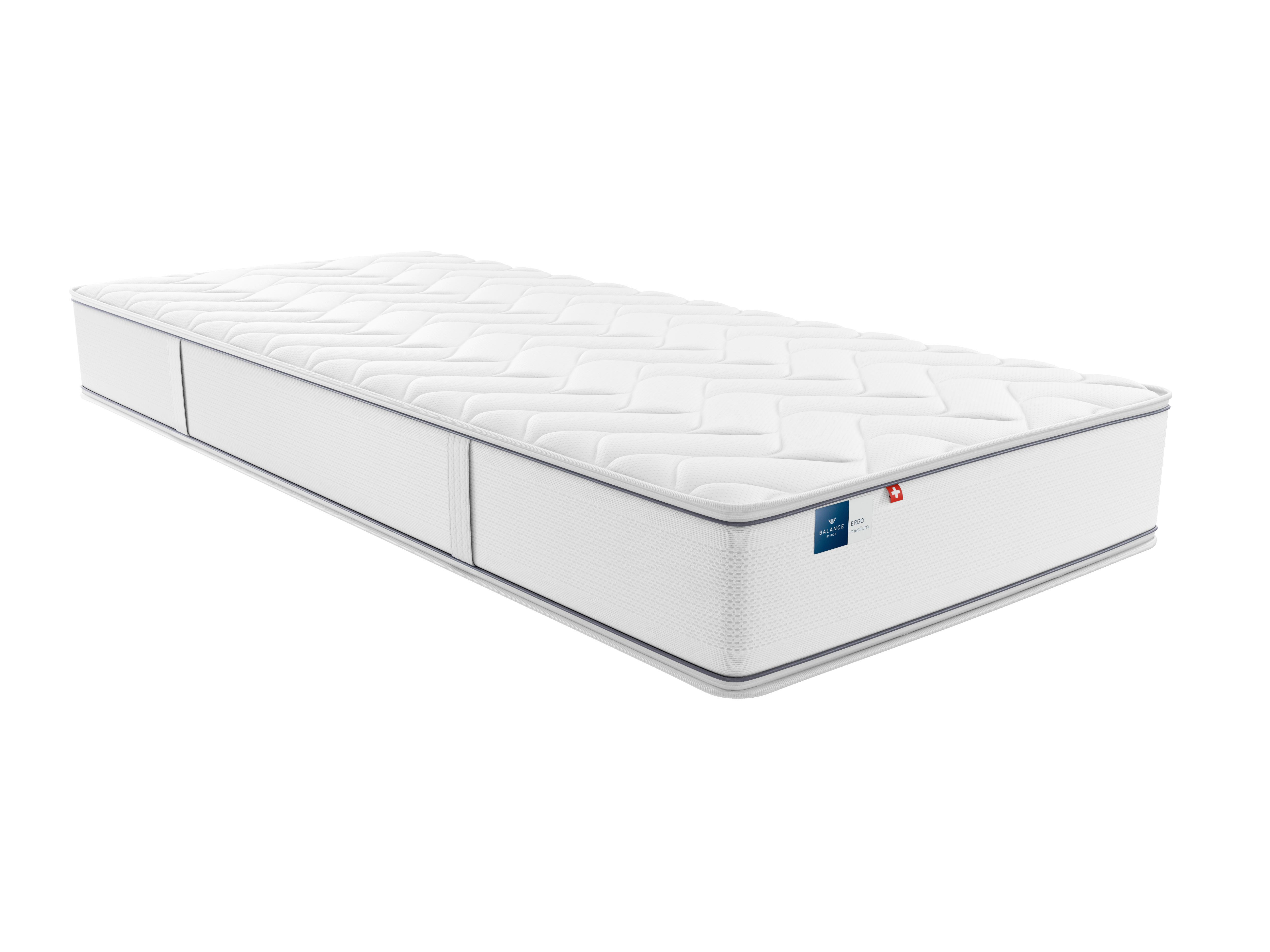 Matratze Ergo Balance F - 90- - Weiss, Modern, Textil (90/24/200cm) - Bico Hilding Anders