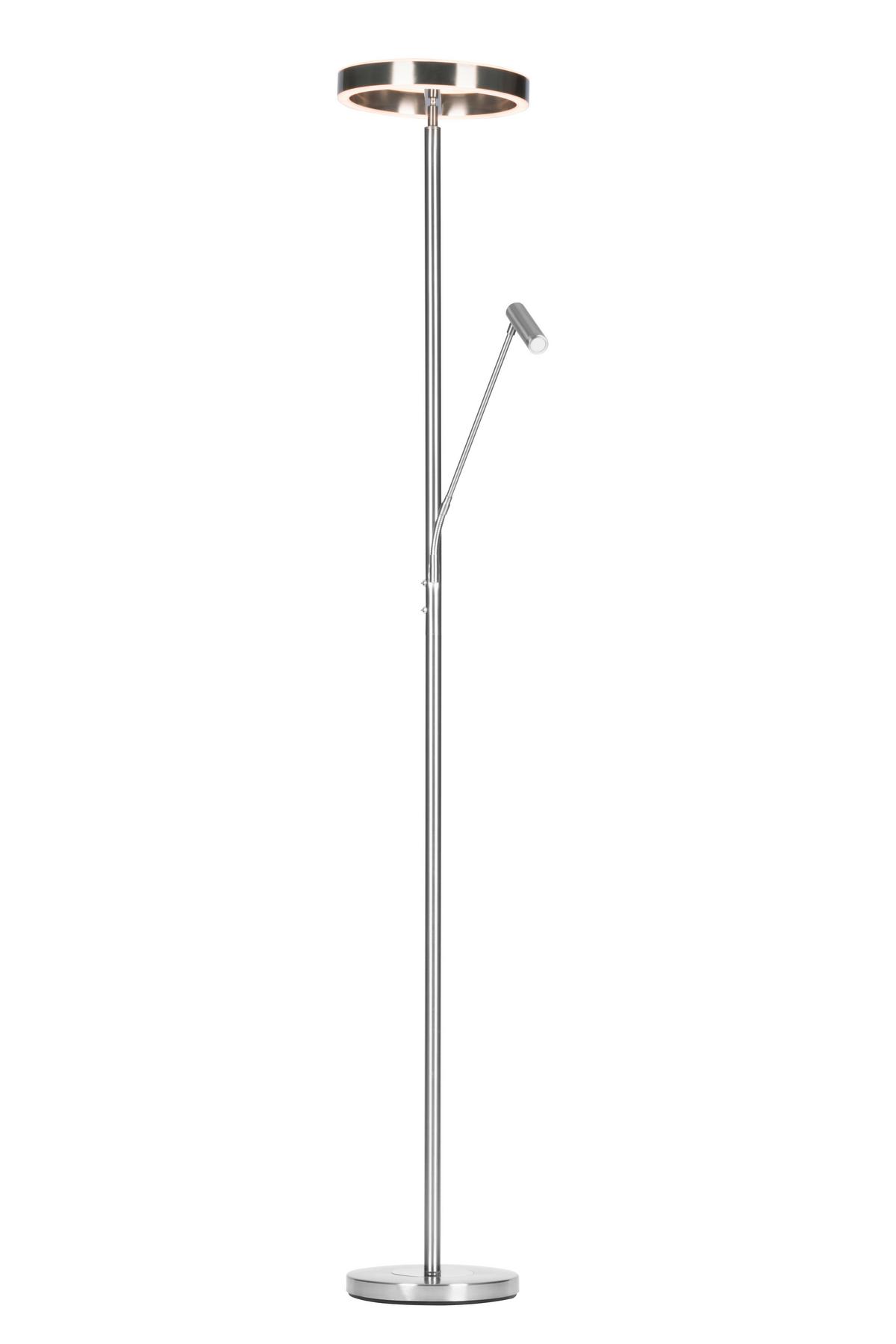 LAMPA LED OŚWIETLAJĄCA SUFIT WORTHING *SBN* - kolor srebrny/biały, Design, tworzywo sztuczne/metal (28/180cm) - Novel