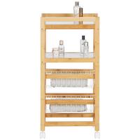 Allzweckwagen Natur/Weiss - Weiss/Naturfarben, Modern, Holz/Holzwerkstoff (40/83/22cm) - Mömax