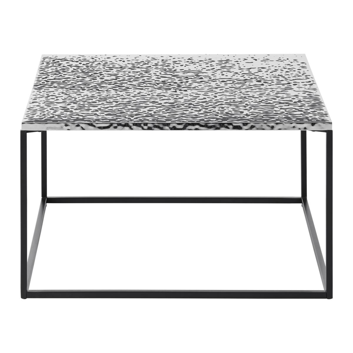 Dohányzóasztal Bubble - fekete/ezüstszínű, Design, faalapú anyag/fém (70/70/40cm) - Mömax
