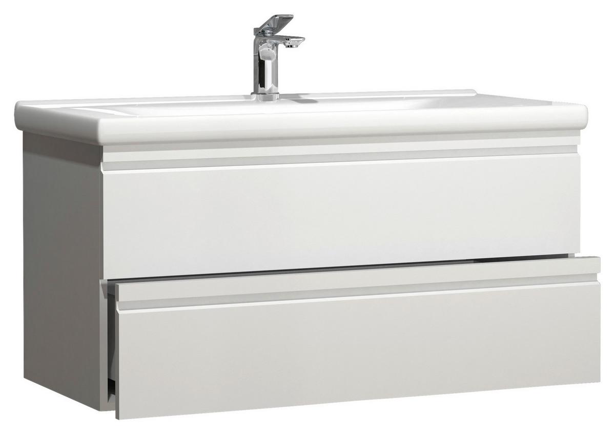 WASCHTISCHKOMBI SILORA XL - Weiss, Modern, Keramik/Holzwerkstoff (100cm) - MID.YOU