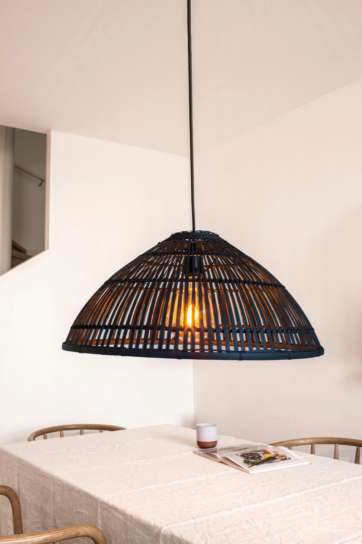 Hängeleuchte Capello max. 40 Watt - Schwarz, Basics, Naturmaterialien/Metall (58/58/27cm) - Markslöjd