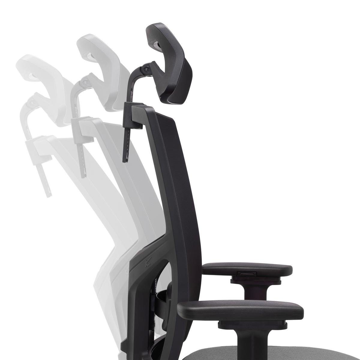 Chefsessel Boss Grau/Schwarz - Schwarz/Grau, MODERN, Kunststoff/Textil (64/142/64cm) - Mömax