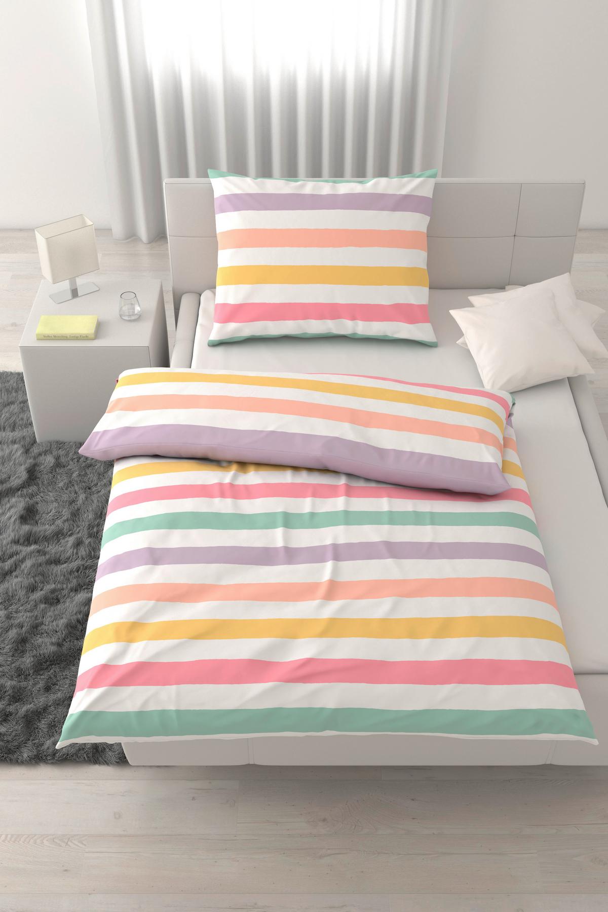 Bettwäsche Lotte Multicolor ca. 140x200cm - Multicolor, Textil (140/200cm) - Mömax