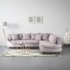 Ecksofa Axel Flieder - Flieder/Schwarz, MODERN, Textil/Metall (291/87/250cm) - Mömax