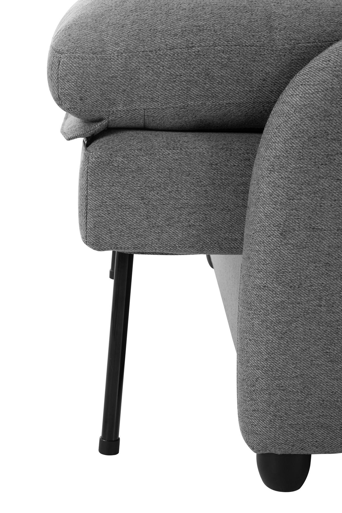 Fotelj S Funkcijo Ležišča Cosmo, Temno Siva - temno siva/črna, Design, umetna masa/tekstil (102/94/95cm) - Livetastic