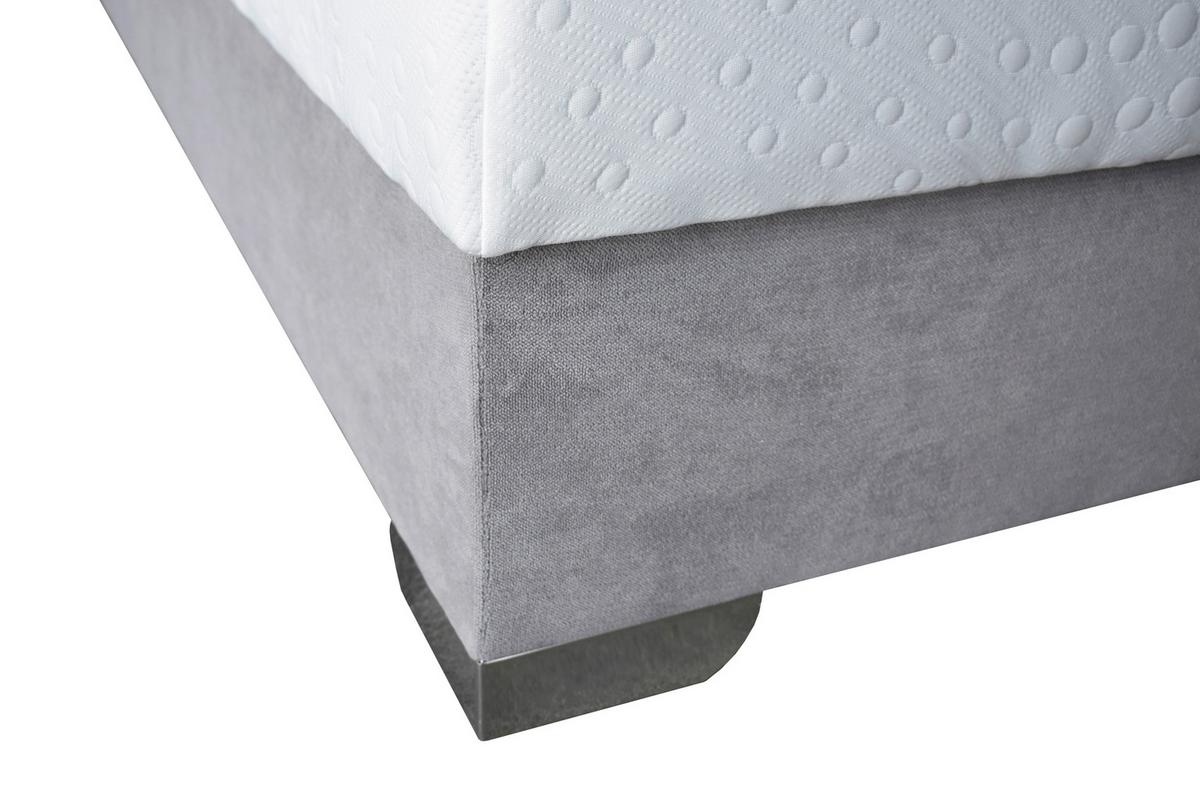 Tapecirani Krevet Morato - bijela/siva, Moderno, drvni materijal/tekstil (140/200cm) - Best Price