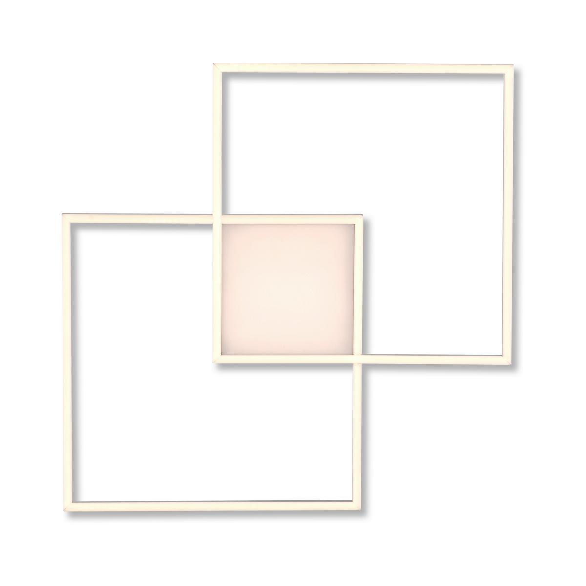 LED-Deckenleuchte Asmin max. 42 Watt - Silberfarben, Kunststoff/Metall (60/60/5,3cm)