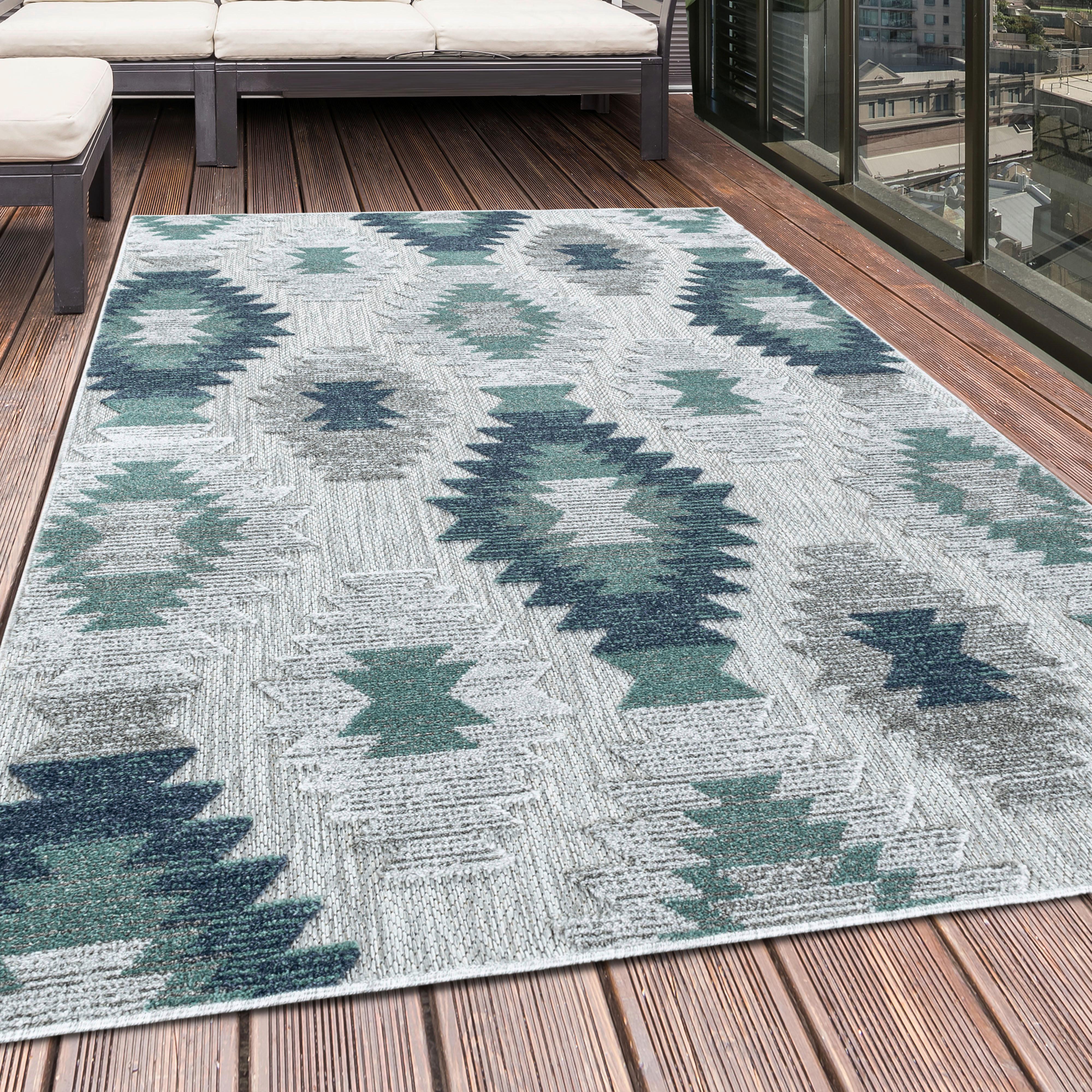 Läufer Bahama Blau ca. 80x250cm - Blau, Design, Textil (80/250cm) - Novel