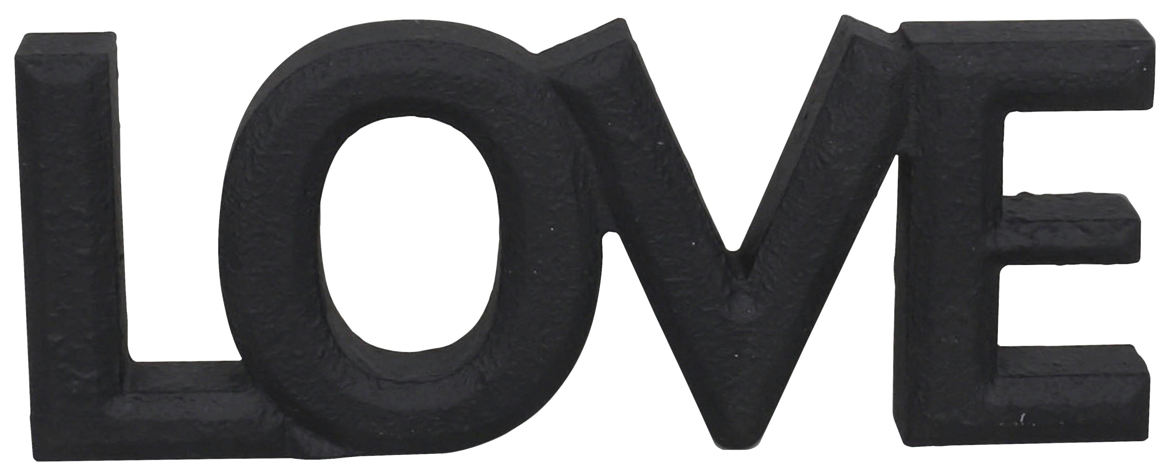 Ukrasni Natpis 26x10cm Love - crna, Moderno, pločasti materijal (26/10/2,5cm) - Mömax