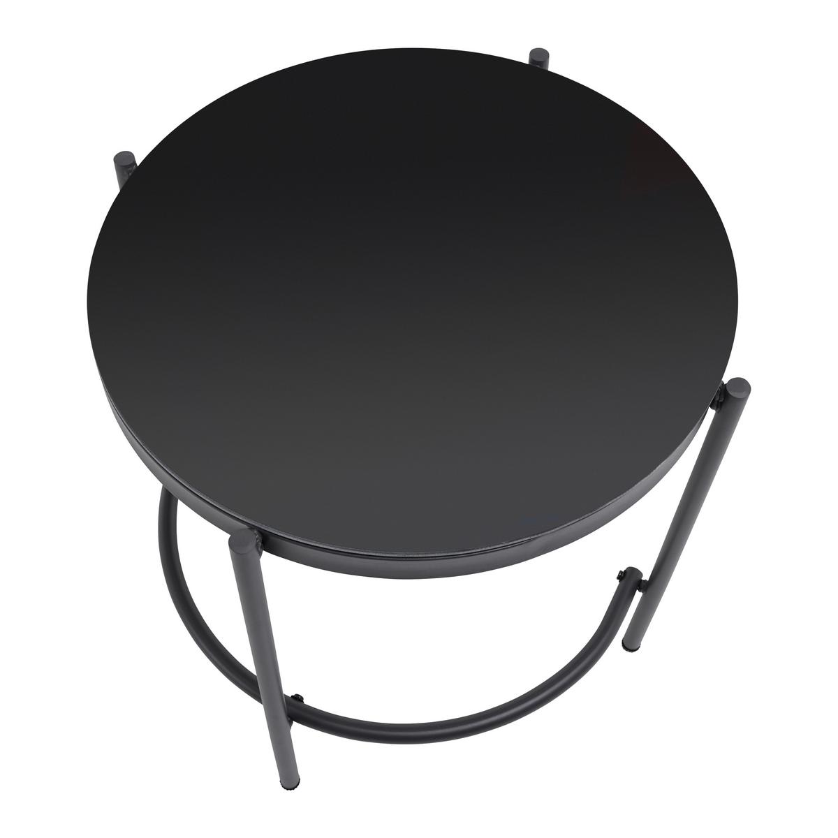 Loungegarnitur Zophia Grau Outdoorstoff/Metall/Glas - Dunkelgrau/Schwarz, MODERN, Glas/Kunststoff (150/68/70cm) - Bessagi Garden