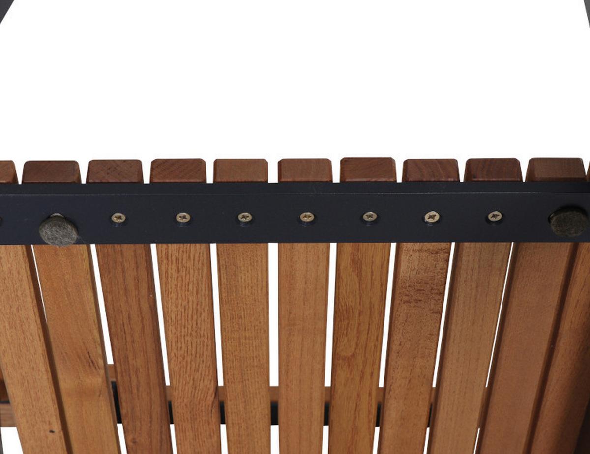 Gartensessel-Set Bozen 4-tlg. Echtholz/Schwarz - Naturfarben, Basics, Holz/Metall (60/83/58,5cm) - Siena Garden