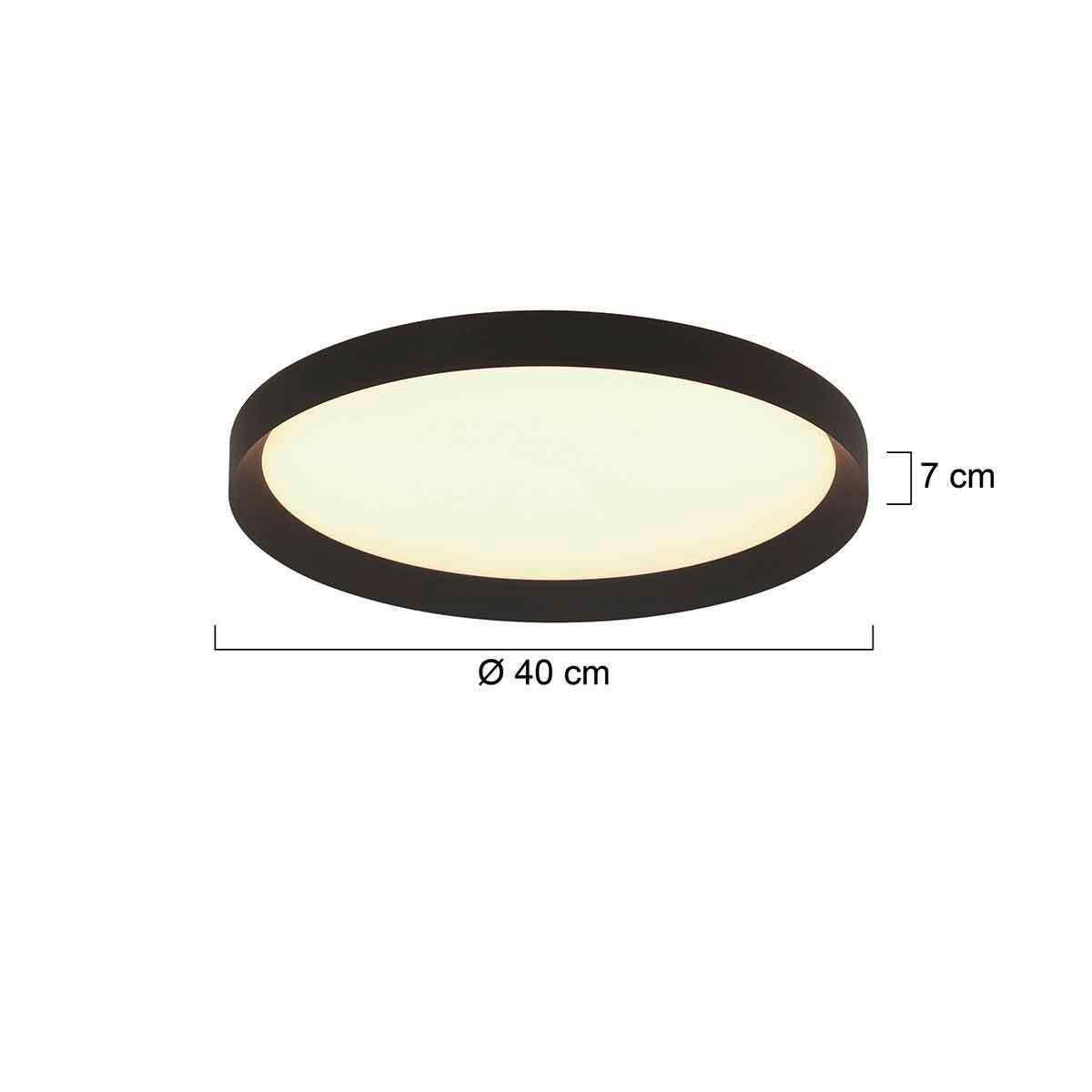 LAMPA SUFITOWA LED 3685ZW RINGLEDE - czarny, Konventionell, tworzywo sztuczne/metal (40/7cm)