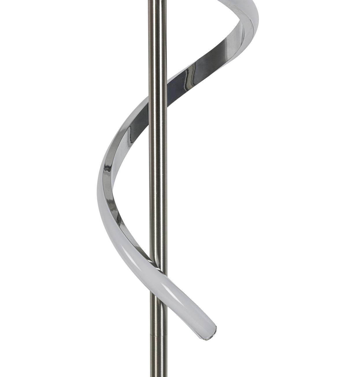 LED-Stehleuchte Lina Chrom/Nickelfarben max. 15 W - Chromfarben/Nickelfarben, Modern, Kunststoff/Metall (23/151cm) - Mömax