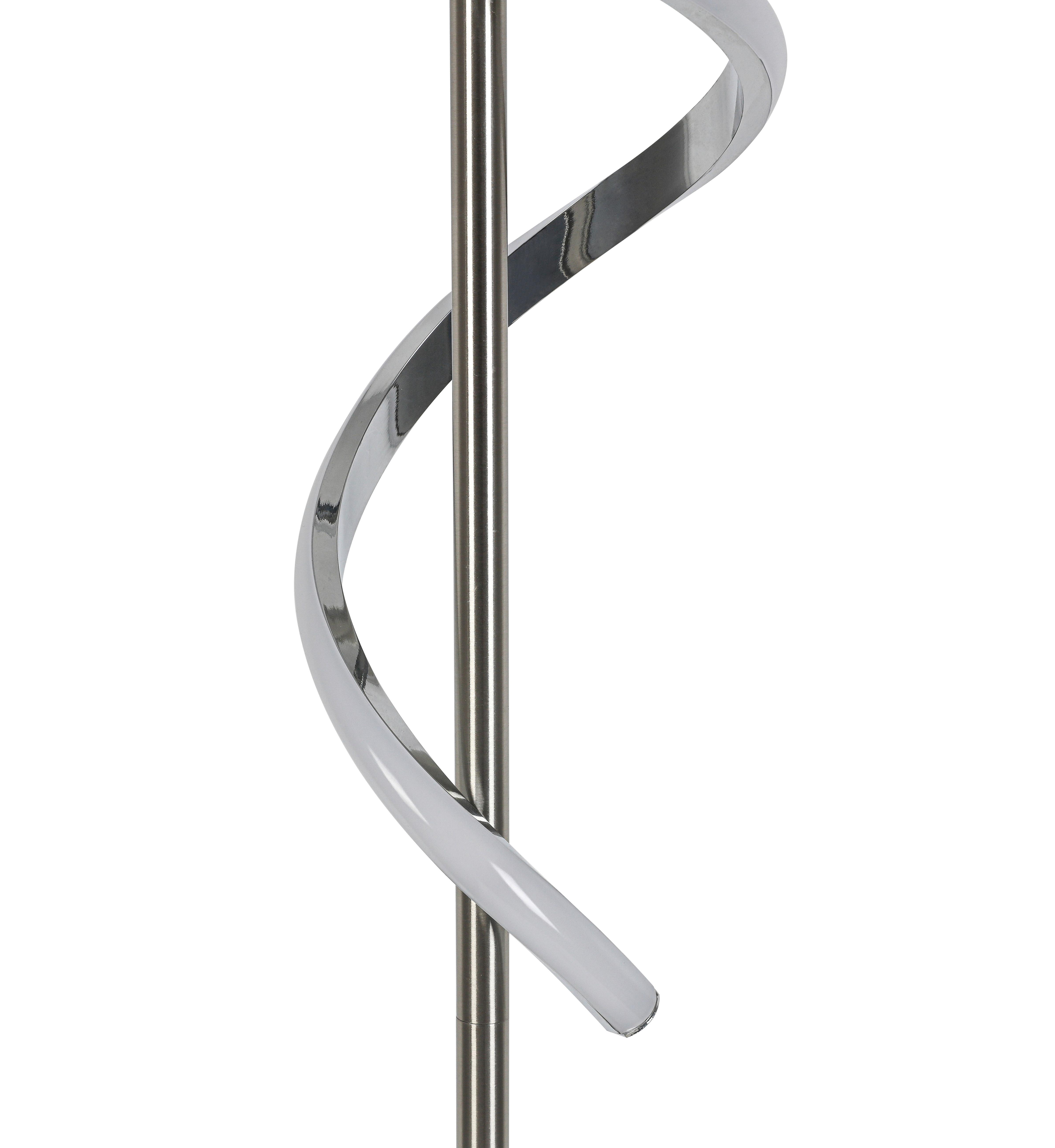 LED-GOLVLAMPA LINA - kromfärg/nickelfärgad, Modern, metall/plast (23/23/151cm) - Mömax