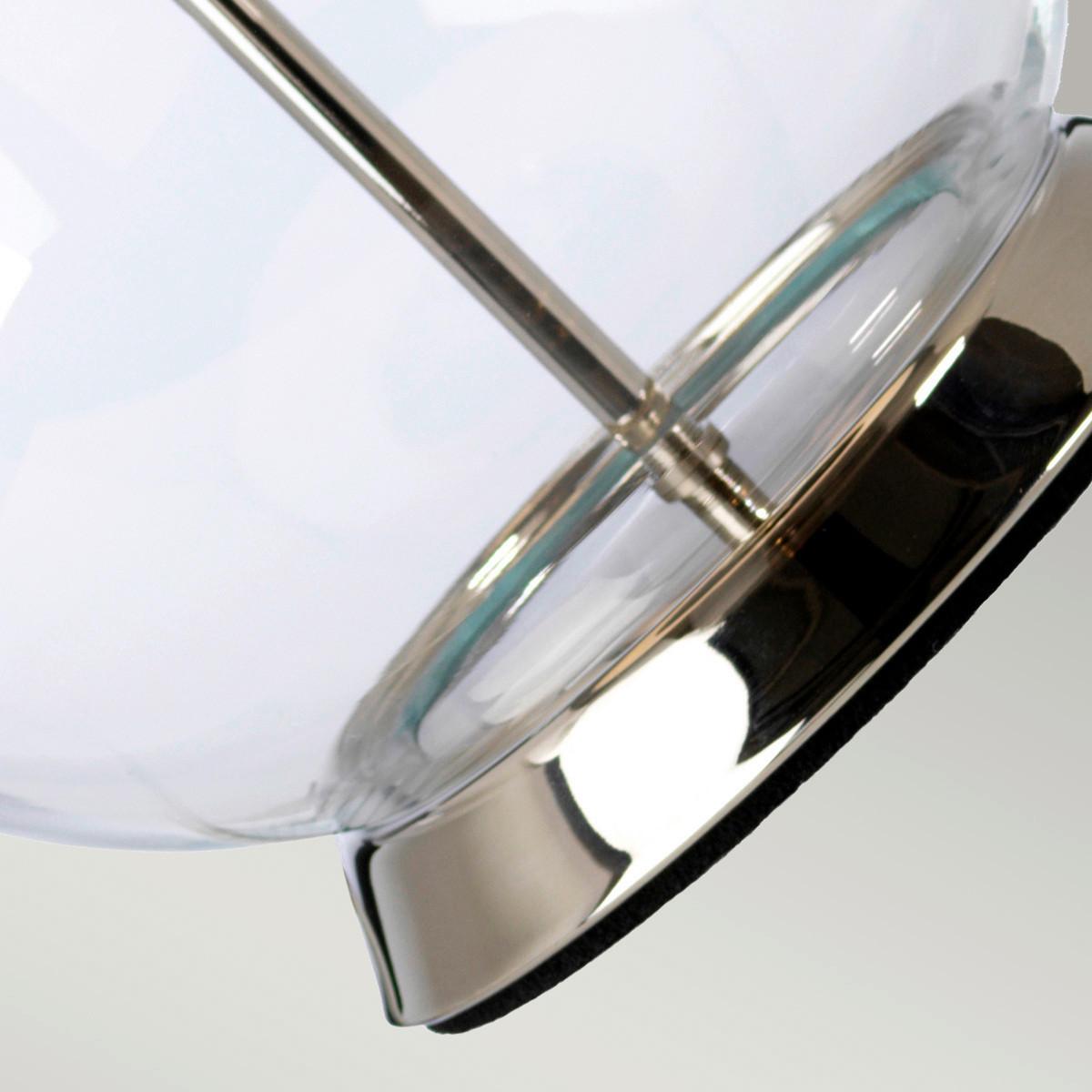 Stolna Svjetiljka Orb-Clear - boje nikla, Konvencionalno, staklo/tekstil (36/67cm)