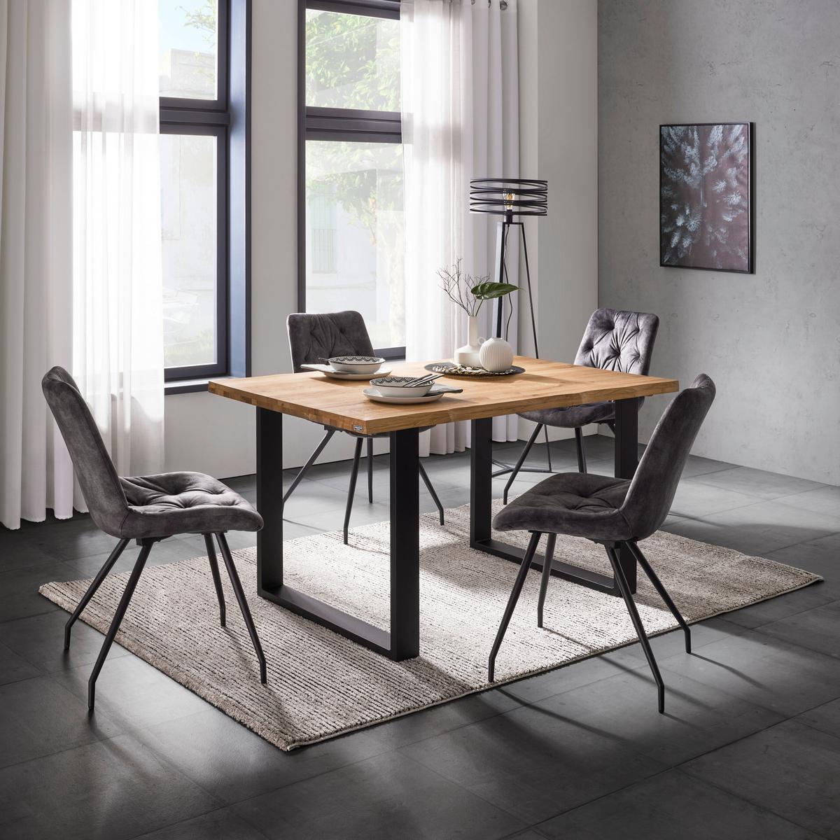 Stol Za Blagovaonicu Wood 140 - prirodne boje/crna, Konvencionalno, drvo/metal - James Wood