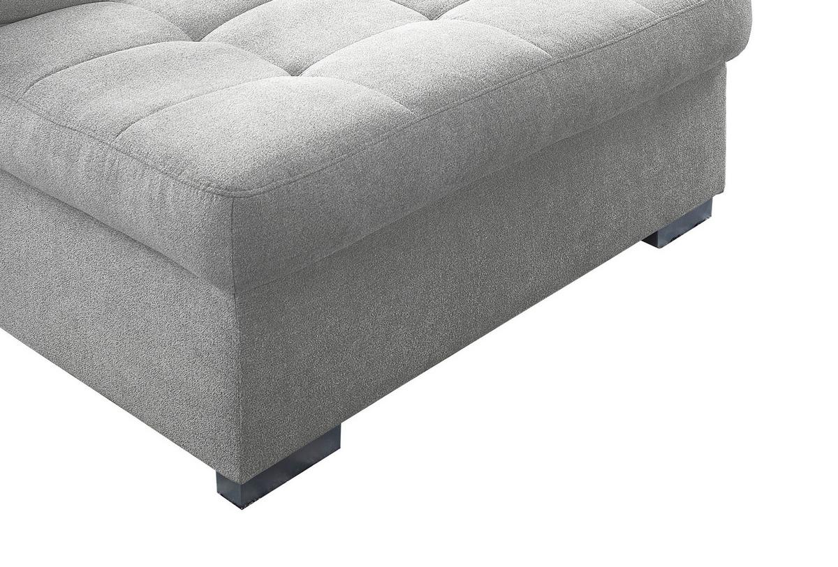 Wohnlandschaft Zira Silberfarben Nylon/Mikrofaser - Chromfarben/Silberfarben, Design, Kunststoff/Textil (169/330/212cm) - Livetastic