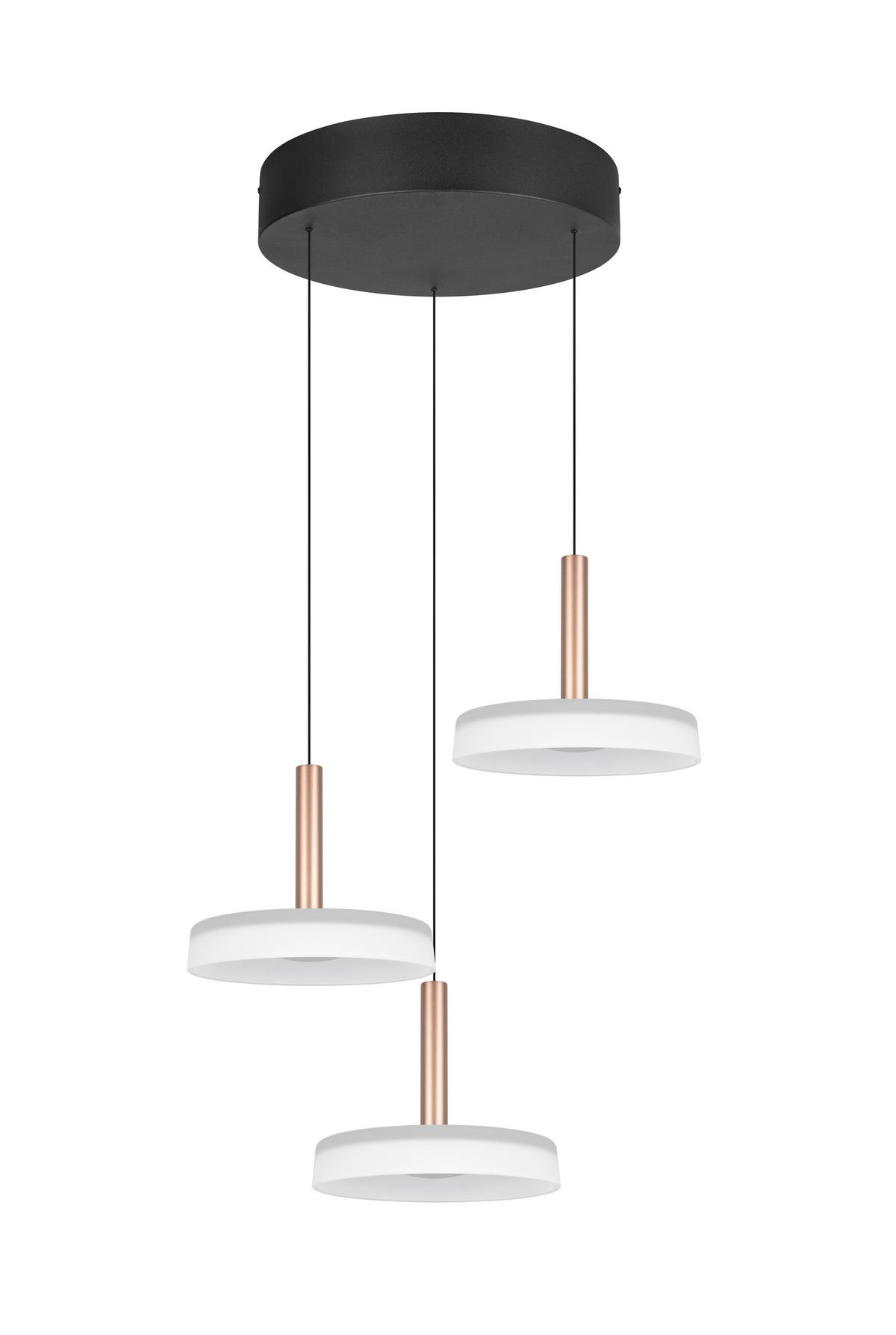 LAMPA ZWIESZANA LED 354930365 CELESTE - biały/brązowy, Design, metal/szkło (35/200cm) - Trio Leuchten