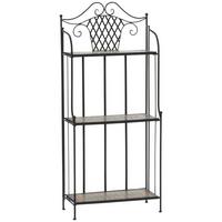 GARTENREGAL 380823 - Multicolor/Schwarz, MODERN, Keramik/Metall (62/142/29cm) - Siena Garden