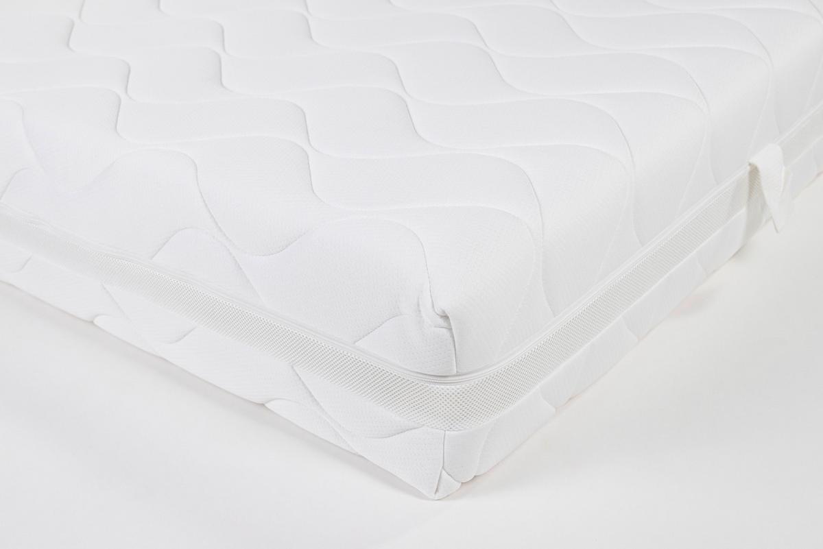 MATERAC-RDZEŃ/SPRĘŻYNY KIESZ. 7 ZONE POCKET SPRING MATTRESS - biały, Modern, tkanina (90/200cm) - Livetastic