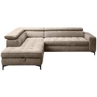 Kutna Garnitura Talia - smeđa/crna, Basics, tekstil/metal (203/70-90/251cm) - Modern Living