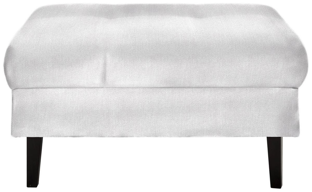 Hocker Boston Silberfarben - Silberfarben/Schwarz, KONVENTIONELL, Holz/Textil (93/46/75cm) - Based