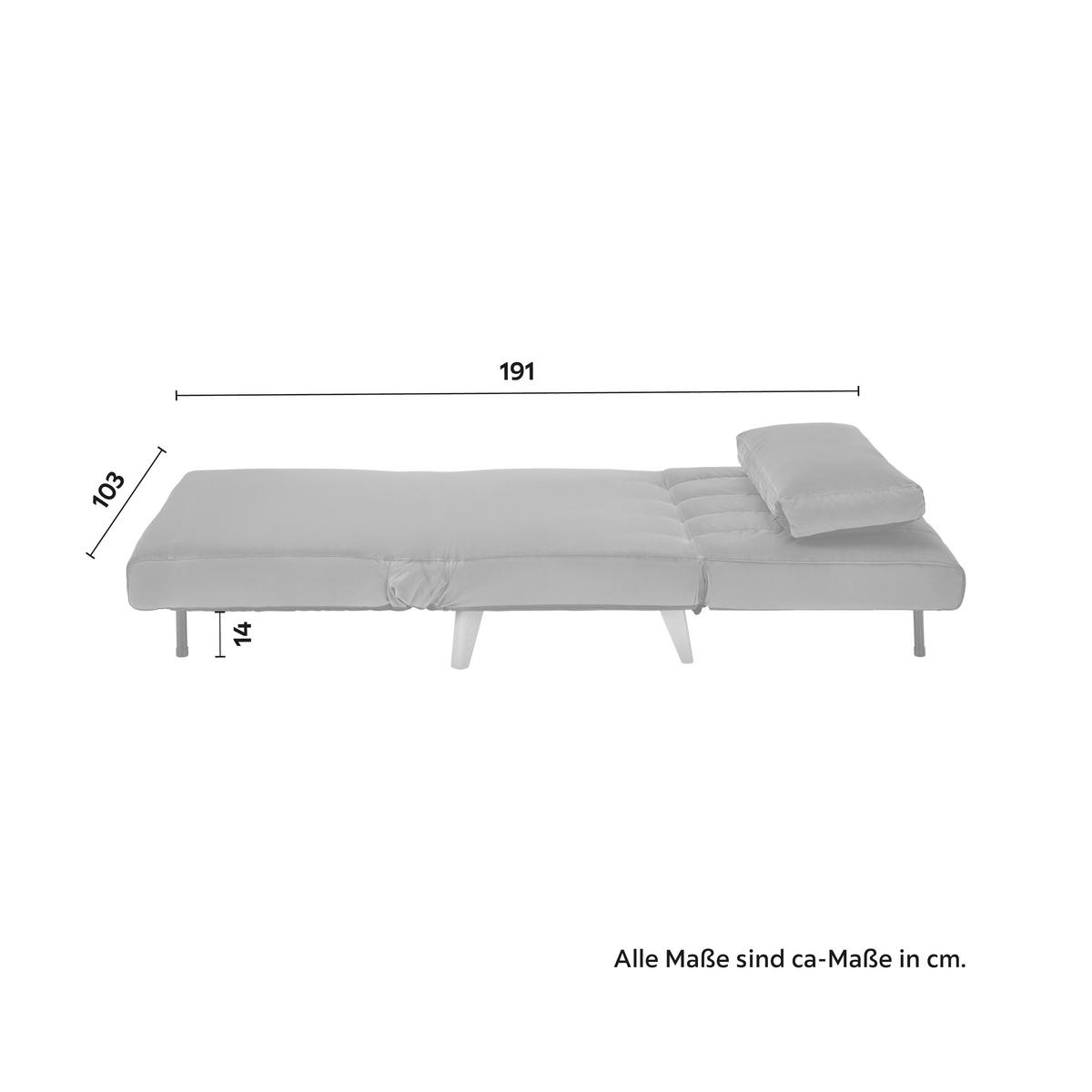 Canapea extensibilă LEVIN - gri, Modern, lemn/textil (103/94/82cm) - Bessagi Home