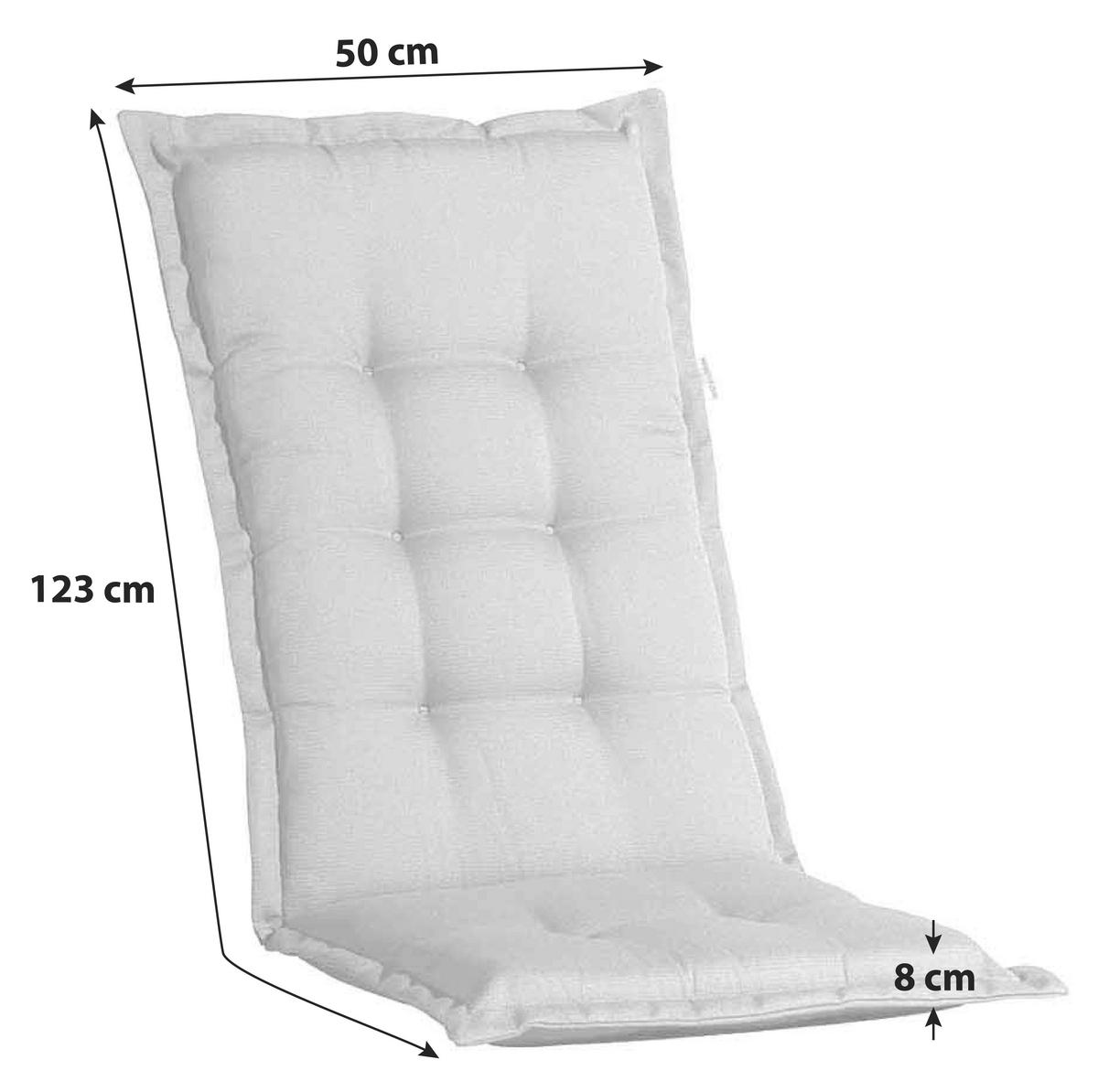 Sesselauflagen-Set Pana 4-tlg. Hochlehner Grau - Grau, KONVENTIONELL, Textil (50/8/123cm) - Ambia Garden