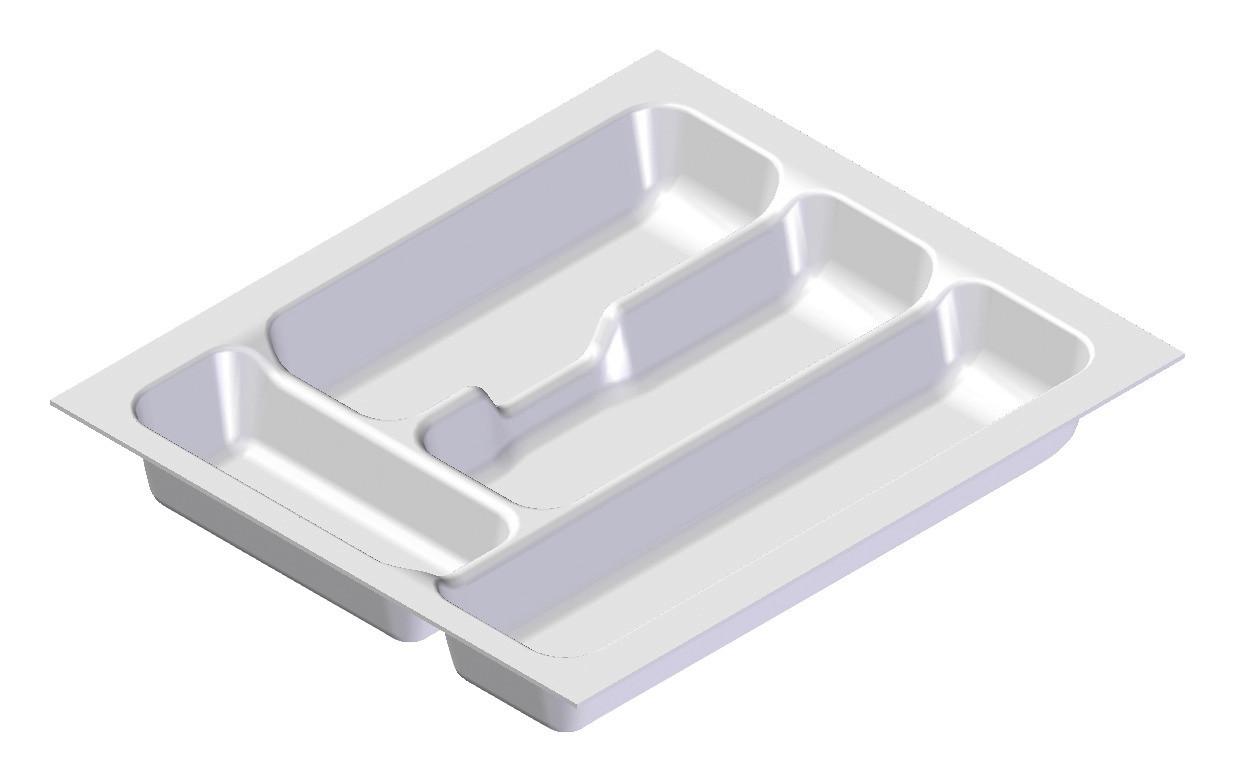 Besteckeinsatz Zubehör in Weiß - Weiß, MODERN, Kunststoff (33,3/5/38,4cm) - FlexWell