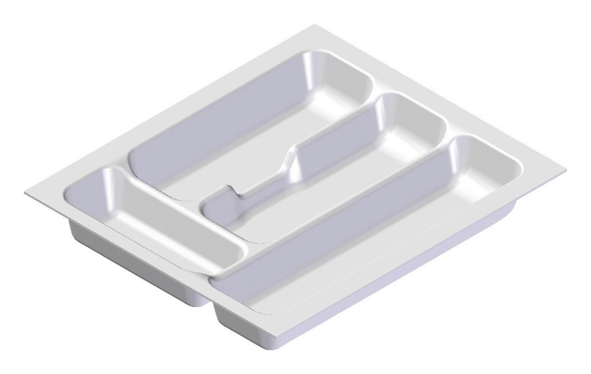 Besteckeinsatz Zubehör in Weiß - Weiß, MODERN, Kunststoff (33,3/5/38,4cm) - FlexWell