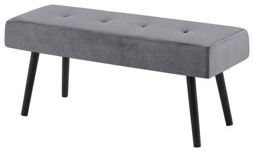 Sitzbank in Grau/Schwarz - Schwarz/Grau, Modern, Textil/Metall (100/44/35cm) - Mömax