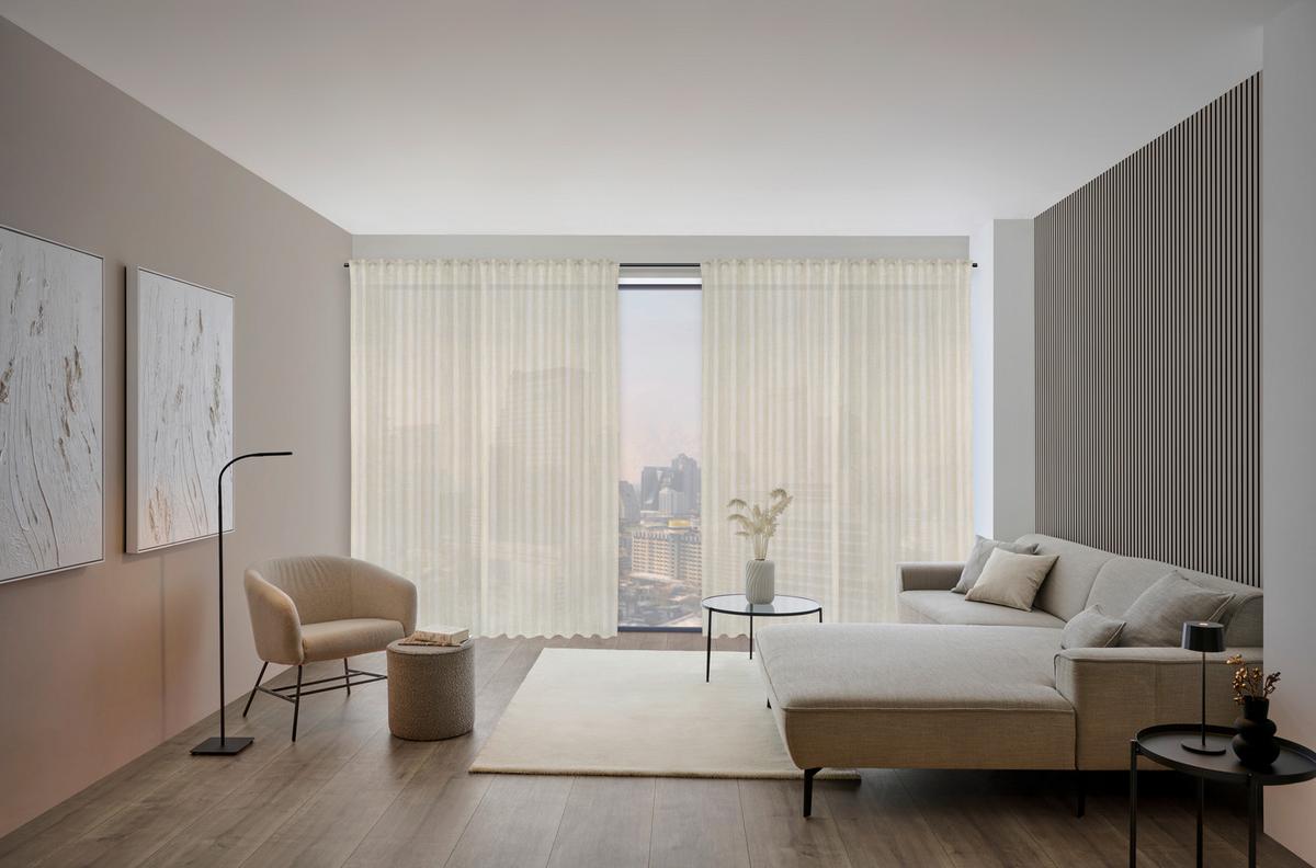 ZASŁONA GOTOWA COSTA - beżowy/różnokolorowy, Trend, tkanina (140/260cm) - Dieter Knoll