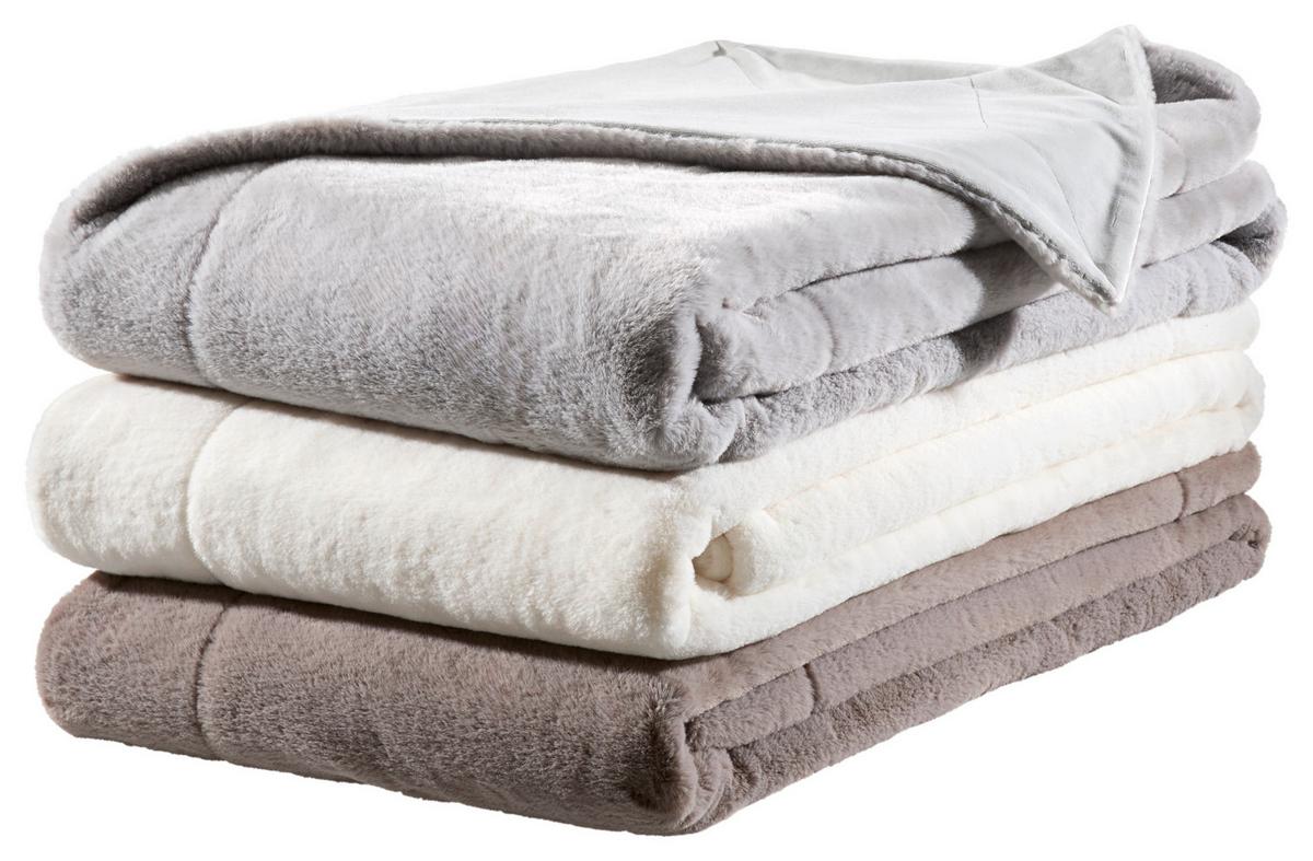 KOC FUTRZANY YUKON - kolor srebrny, Design, tkanina (150/200cm) - Novel